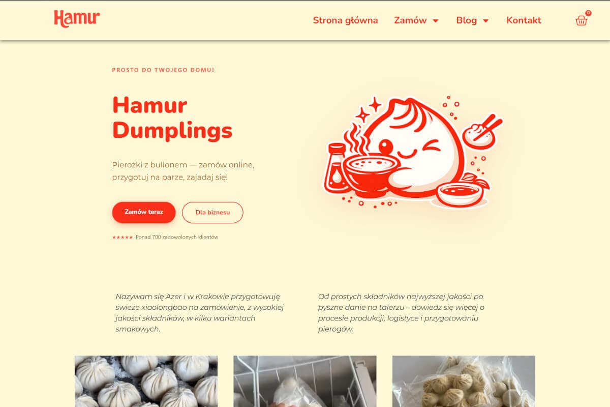 Web Hamur Dumplings — detalle