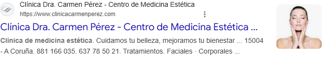 Los resultados orgánicos para clínicas de estética en A Coruña